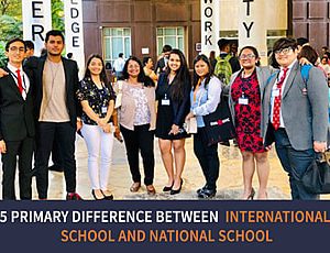 5 Primary difference between  International School and National School